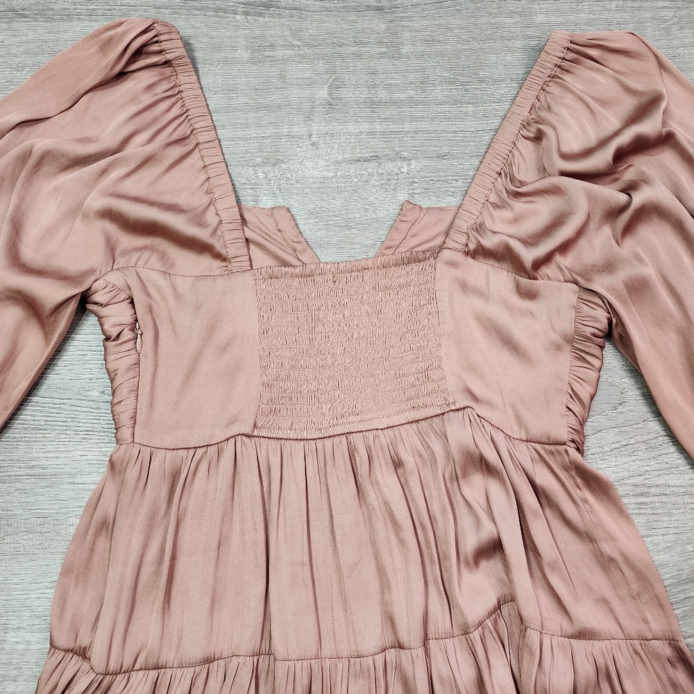 MINKPINK Spencer Satin Tiered Mini Dress Large - Picture 5 of 7